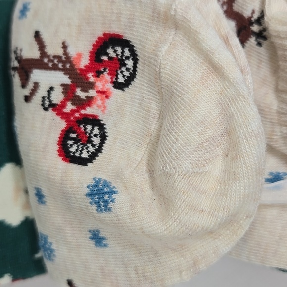 NWT Women's Old Navy 6 Pair Assorted Holiday Ankle Socks One Size - Picture 3 of 9